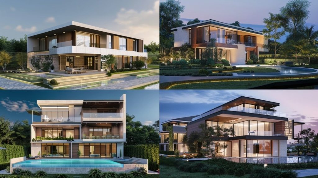 4 exemplos de alto nível de casas modernas, obra da Melhor Construtora.