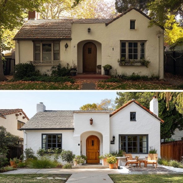 Reforma Alto Padrão "Antes e Depois" de fachada residencial antiga