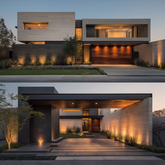 Linda Área externa luxuosa com deck de madeira, típica de Construção de Alto Padrão.