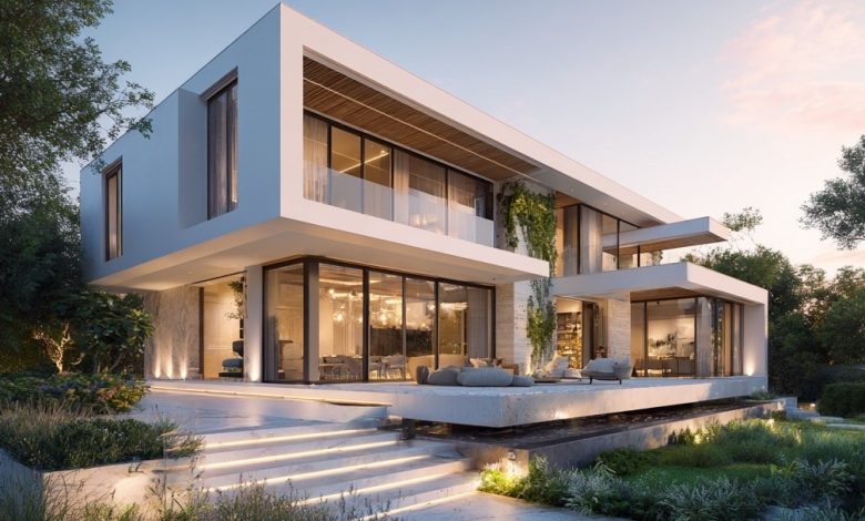 Casa moderna de design sólido e duradouro, um exemplo de Obras de Qualidade.